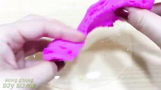 Slime Coloring with Clay ! Mixing Clay into Clear Slime ! Satisfying Slime Video ASMR #956