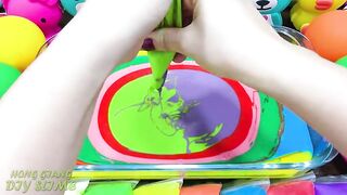 RAINBOW Making Slime with Piping Bag ! Mixing Makeup, Clay and More into Slime !! Satisfying #896