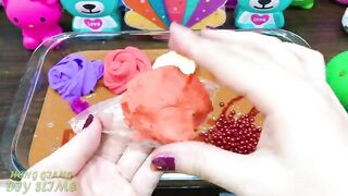 RAINBOW Making Slime with Piping Bag ! Mixing Makeup, Clay and More into Slime !! Satisfying #896