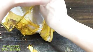 GOLD Slime | Mixing Random Things into GLOSSY Slime | Satisfying Slime, ASMR Slime #886