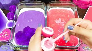 PINK vs PURPLE | Mixing Random Things into GLOSSY Slime | Satisfying Slime, ASMR Slime #861