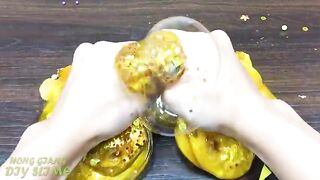GOLD vs PURPLE | Mixing Random Things into CLEAR Slime | Satisfying Slime, ASMR Slime #850