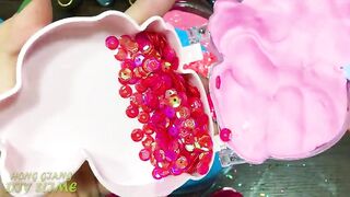 PINK vs BLUE | Mixing Random Things into STORE BOUGHT Slime | Satisfying Slime, ASMR Slime #848