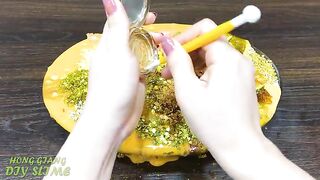 PIG GOLD Slime | Mixing Random Things into GLOSSY Slime | Satisfying Slime, ASMR Slime #844