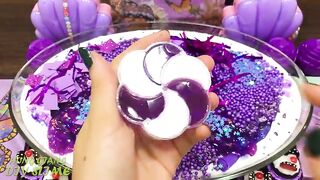 PURPLE BUTTERFLY Slime | Mixing Random Things into GLOSSY Slime | Satisfying Slime, ASMR Slime #834