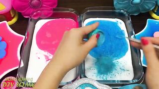 FROZEN BLUE vs PINK | Mixing Makeup anh Glitter into GLOSSY Slime |Satisfying Slime, ASMR Slime #832