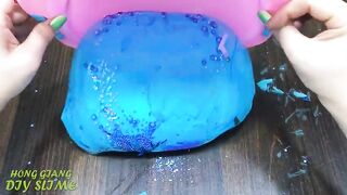 BLUE HELLO KITTY Slime | Mixing Random Things into CLEAR Slime | Satisfying Slime, ASMR Slime #829