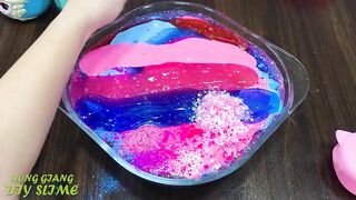 BLUE vs PINK | Mixing Random Things into GLOSSY Slime | Satisfying Slime, ASMR Slime #827