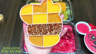 GOLD vs RED !! Mixing CLEAR Slime with Many Different Things | Satisfying Slime, ASMR Slime #804