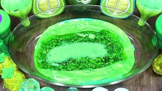 GREEN AVOCADO Mixing Makeup, Glitter and Floam into Store Bought Slime  Relaxing Slime Videos #793