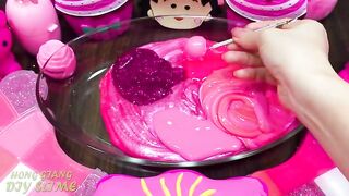 PINK SLIME | Mixing Random Things into Store Bought Slime | Relaxing Slime Videos #787