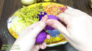 PURPLE vs GOLD | Mixing Make up and Store Bought into Glossy Slime | Relaxing Slime Videos #785