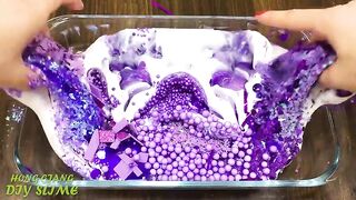 PURPLE Slime | Mixing Random Things into FLUFFY Slime | Relaxing Slime Videos #784