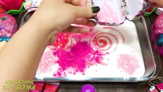 PINK Slime | Mixing Random Things into GLOSSY Slime | Relaxing Slime Videos #769