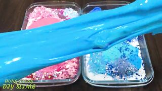Series FLAMINGO PINK vs BLUE ! Mixing Random Things into GLOSSY Slime | Satisfying Slime Video #759