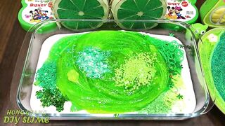 GREEN LEAF Slime ! Mixing Random Things into GLOSSY Slime | Satisfying Slime Videos #747