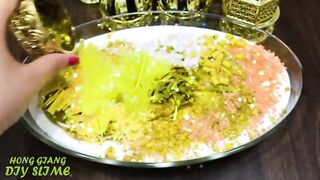 GOLD PINEAPPLE Slime ! Mixing Random Things into GLOSSY Slime | Satisfying Slime Videos #746