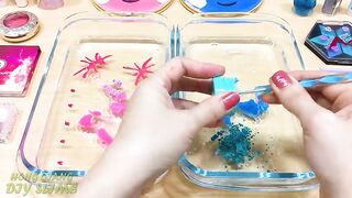 PINK vs BLUE | Mixing Makeup Eyeshadow into Clear Slime | Satisfying Slime Videos #741