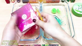 RED vs GREEN | Mixing Makeup Eyeshadow into Clear Slime | Satisfying Slime Videos #739