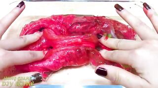 RED vs GREEN | Mixing Makeup Eyeshadow into Clear Slime | Satisfying Slime Videos #739