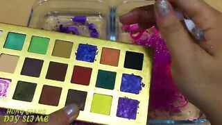 PURPLE vs PINK | Mixing Makeup Eyeshadow into Clear Slime | Satisfying Slime Videos #738