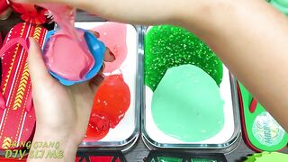 Red vs Green! Mixing Random Things into GLOSSY Slime | Slime Smoothie | Satisfying Slime Video #731