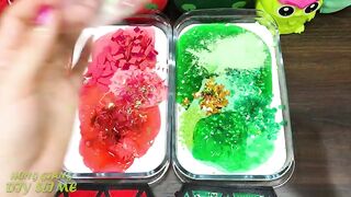Red vs Green! Mixing Random Things into GLOSSY Slime | Slime Smoothie | Satisfying Slime Video #731