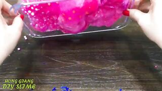 PINK VS BLUE ! Mixing Random Things into CLEAR Slime! Slime Smoothie | Satisfying Slime Videos #727
