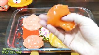 Series ORANGE Slime! Mixing Random Things into CLEAR Slime! Satisfying Slime Videos #695