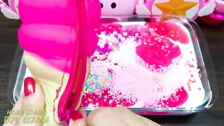 Series PINK PIG Slime ! Mixing Random Things into GLOSSY Slime | Satisfying Slime Video #693
