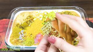 Series GOLD Slime ! Mixing Random Things into GLOSSY Slime | Satisfying Slime Video #692
