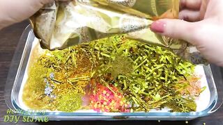 Series GOLD Slime ! Mixing Random Things into GLOSSY Slime | Satisfying Slime Video #692