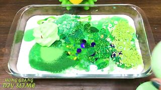 Series GREEN Slime ! Mixing Random Things into GLOSSY Slime | Satisfying Slime Video #691