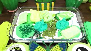 Series GREEN Cactus Slime! Mixing Random Things into GLOSSY Slime! Satisfying Slime Videos #682