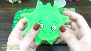 Series GREEN Slime! Mixing Random Things into CLEAR Slime! Satisfying Slime Videos #673