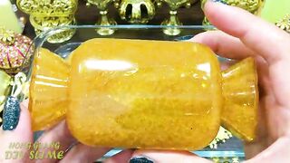 Series GOLD Slime! Mixing Random Things into CLEAR Slime! Satisfying Slime Videos #671