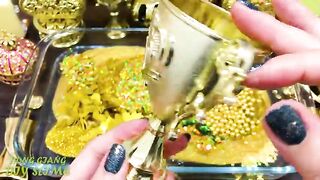 Series GOLD Slime! Mixing Random Things into CLEAR Slime! Satisfying Slime Videos #671