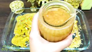 Series GOLD Slime! Mixing Random Things into CLEAR Slime! Satisfying Slime Videos #671