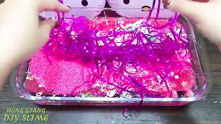 Series PINK HELLO KITTY Slime! Mixing Random Things into CLEAR Slime! Satisfying Slime Videos #668