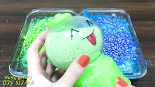 GREEN SPRITE vs BLUE PEPSI ! Mixing Random Things into CLEAR Slime! Satisfying Slime Video #658