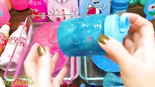 PINK COCA COLA vs BLUE PEPSI ! Mixing Random Things into CLEAR Slime | Satisfying Slime Videos #653