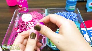 PINK COCA COLA vs BLUE PEPSI ! Mixing Random Things into CLEAR Slime | Satisfying Slime Videos #653