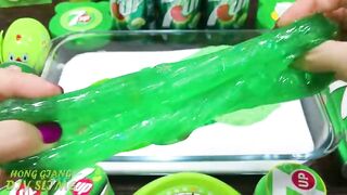 Series GREEN 7UP Slime ! Mixing Random Things into GLOSSY Slime | Satisfying Slime Videos #648