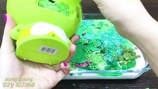 Series GREEN 7UP Slime ! Mixing Random Things into GLOSSY Slime | Satisfying Slime Videos #648