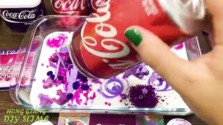 Series PURPLE COCA COLA Slime | Mixing Random Things into GLOSSY Slime | Satisfying Slime Video #646