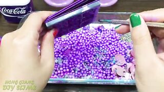 Series PURPLE COCA COLA Slime | Mixing Random Things into GLOSSY Slime | Satisfying Slime Video #646