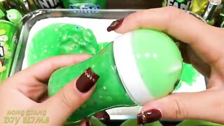 Series GREEN FANTA Slime ! Mixing Random Things into GLOSSY Slime | Satisfying Slime Videos #642
