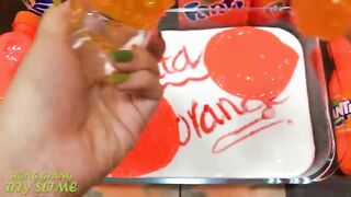 Series ORANGE FANTA Slime ! Mixing Random Things into GLOSSY Slime | Satisfying Slime Videos #639