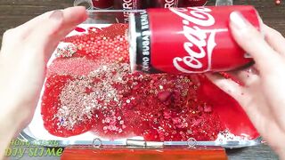 Series RED COCA COLA Slime | Mixing Random Things into GLOSSY Slime | Satisfying Slime Videos #635