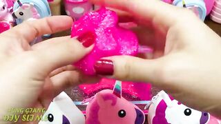 Series PINK UNICORN Slime ! Mixing Random Things into CLEAR Slime ! Satisfying Slime Videos #634